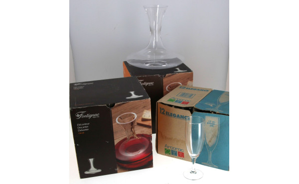 FONTIGNAC - Lot de 2 décanteurs à vin 75