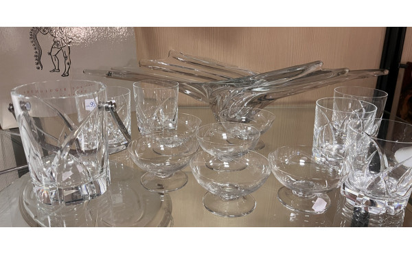 Cristal VANNES - 5 verres à whisky et un