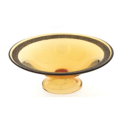 Coupe sur piédouche ancienne en verre am