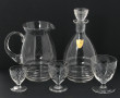 Petit service de verres anciens en crist