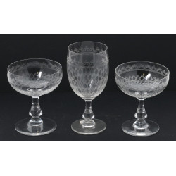 11 coupes à champagne anciennes en crist