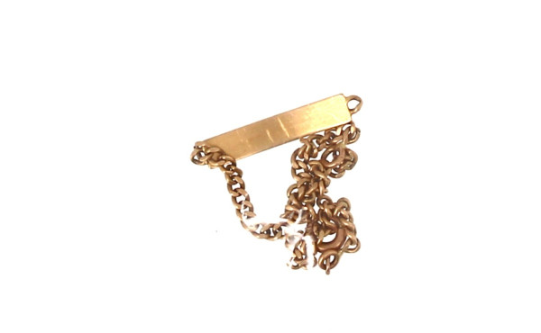 Gourmette or 18 cts, poinçon tête d'aigl