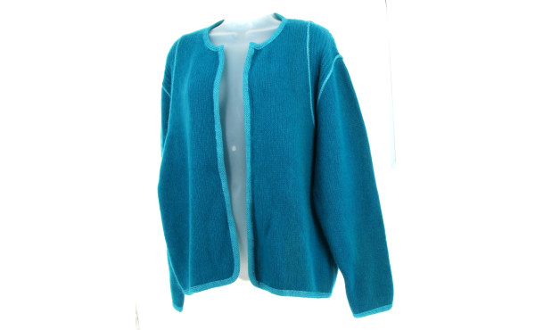 MUSETTI Italie - Gilet en mohair turquoi