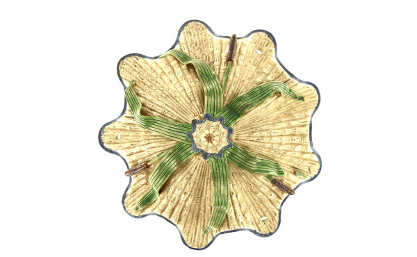  Suspension ancienne en barbotine à déco