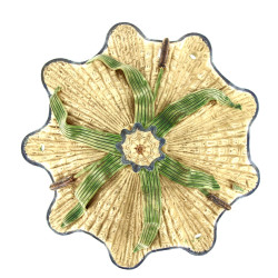  Suspension ancienne en barbotine à déco