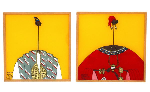 Babacar Ngom (XX)- Paire de fixés sous v