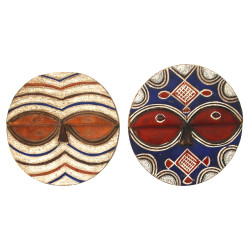 Cameroun - 2 masques de forme ronde à dé