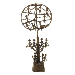 ART DHOKRA - Arbre de vie en métal trava
