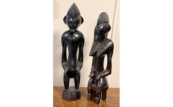 Paire de statuettes d'ancêtres Senoufo p