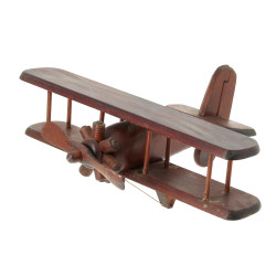 Avion biplan en bois L. 30 cm
