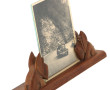 Porte-photos en bois sculpté en forme de