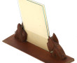 Porte-photos en bois sculpté en forme de