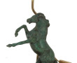 Pied de lampe "Cheval cabré", en métal à