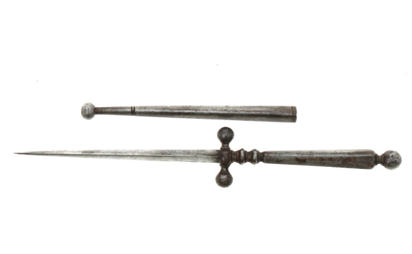 Stylet ou dague dite de vertu en acier, 