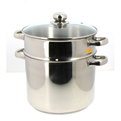 Couscoussier en inox, avec couvercle en 