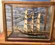 Maquette d'un trois mâts, toutes voiles 