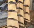 Maquette d'un trois mâts, toutes voiles 