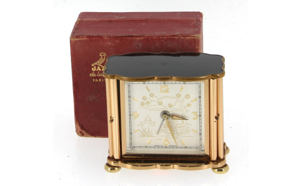 JAZ de Luxe - Pendulette en métal doré e