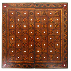 Plateau de jeu pliant en marqueterie ave