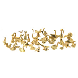 Collection de petits animaux en laiton d