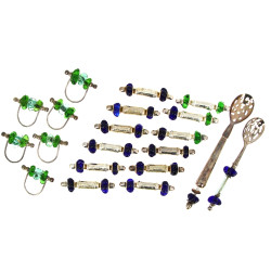 Verrerie de Damas - 12 porte-couteaux en