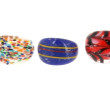 10 bagues en verres multicolores différe