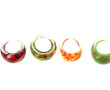 10 bagues en verres multicolores différe