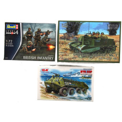3 boites de maquettes 1/72 neuves (BTR-6