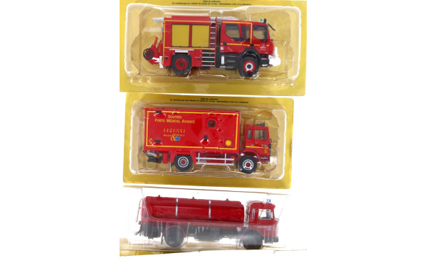  3 camions de pompiers états neufs en BO