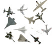 Collection d'avions de chasse 9 à 13 cm 