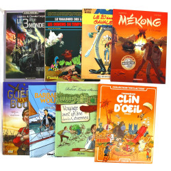 Lot de 26 BD diverses (sac tricolore)