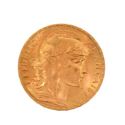 20 fr or 1907 poids 6,5 grs (non visible