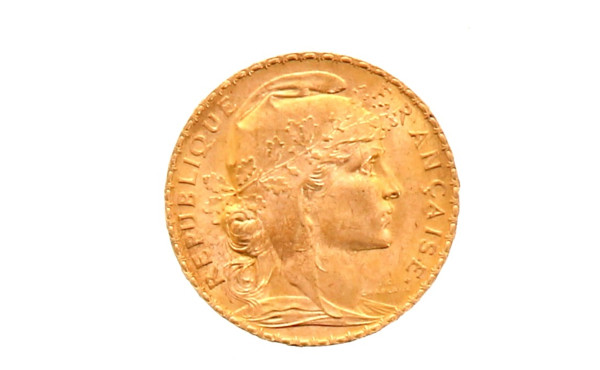 Pièce de 20 F or (non visible- stockée e