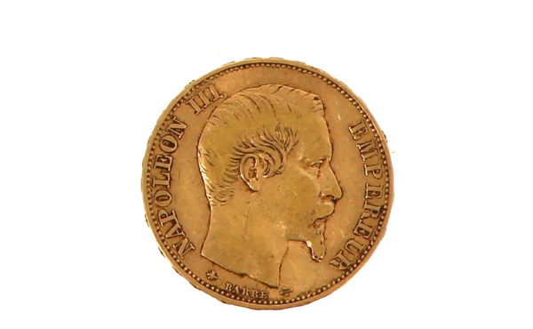 Pièce de 20 F "1860" en or jaune