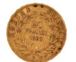 Pièce de 20 F "1860" en or jaune