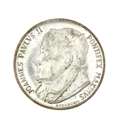 Medaille Jean-Paul II en laiton argenté