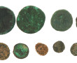 9 monnaies romaines, en l'état