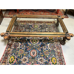 Table basse indienne en bois et fer forg