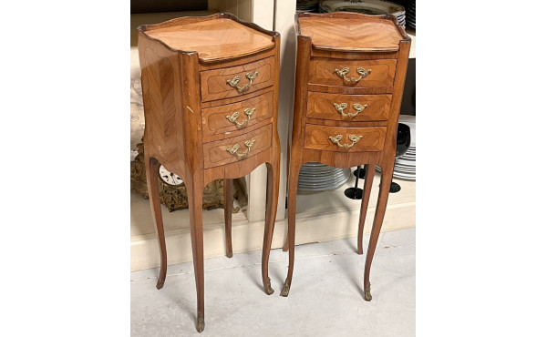 Paire de petits chevets style Transition