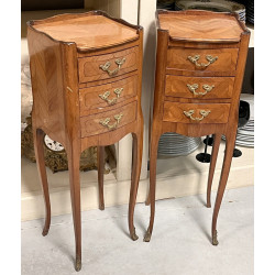 Paire de petits chevets style Transition