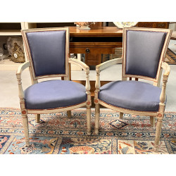 Paire de fauteuils Directoire en bois la