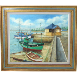 Gabriel CARADEC (1920-2004) "Bateaux de 