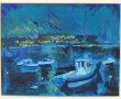 Ecole Française fin Xxème "Bateaux au mo