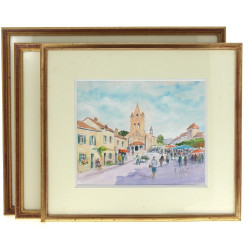 Roger HAROT (1928-2003) - Lot de 3 aquar