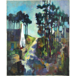 Roger HAROT (1928-2003) "Paysage de Bret