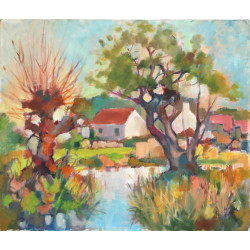 Roger HAROT (1928-2003) "Paysage du mara