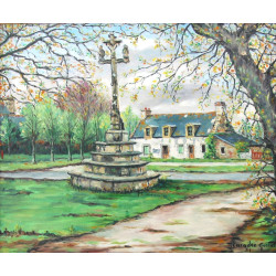 Gabriel CARADEC (1920-2004) "Calvaire en