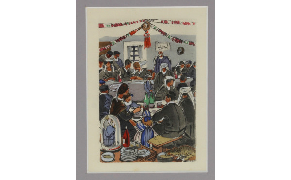 Mathurin MEHEUT (1882-1958) "Le repas de