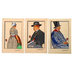 GEO FOURRIER (1898-1966) - Lot de 3 poch