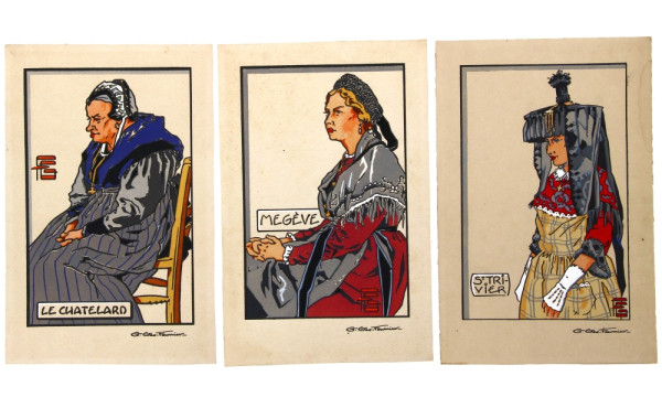 GEO FOURRIER (1898-1966) - Lot de 3 poch